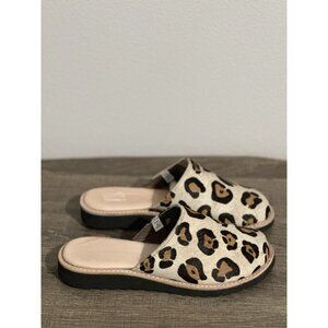 Two Thousand Never Cheetah Print Calf Hair Mules Slides Size 8 Made In USA